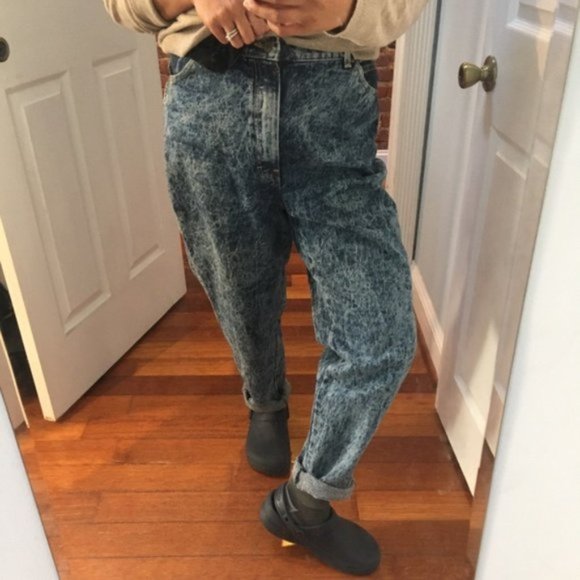 VTG PS Gitano Acid Wash Mom Jeans Size 16 100% Cotton - Picture 2 of 7